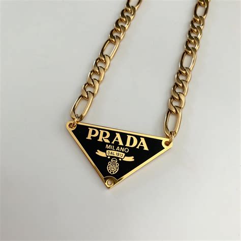 prada necklace logo|vintage prada necklaces.